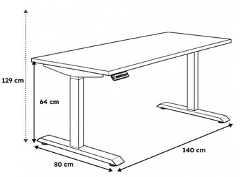 croquis-bureau-dynamic-140cm