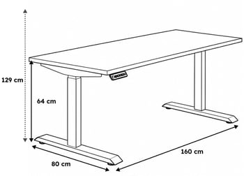 croquis-bureau-dynamic-160cm
