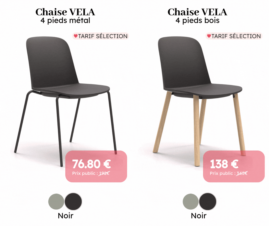 tarif-selection-chaises-VELA-4pbois-4pmetal-noir-vert-sauge